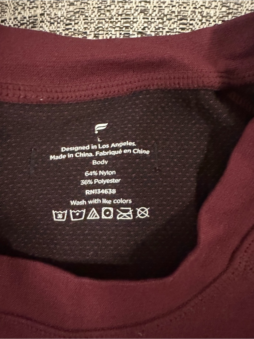 Men's Maroon Fabletics T-Shirt - Picture 2 of 3